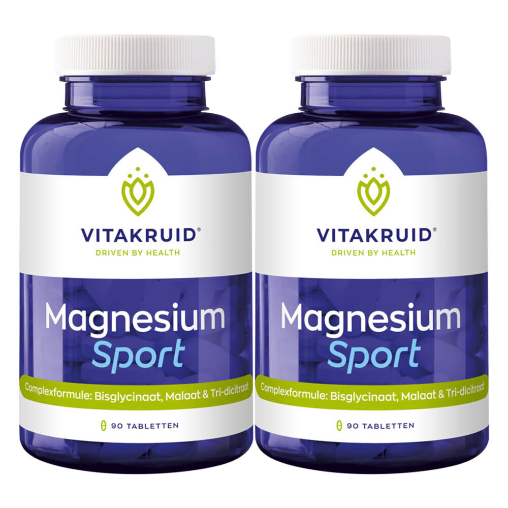 2x Vitakruid Magnesium Sport 90 tabletten