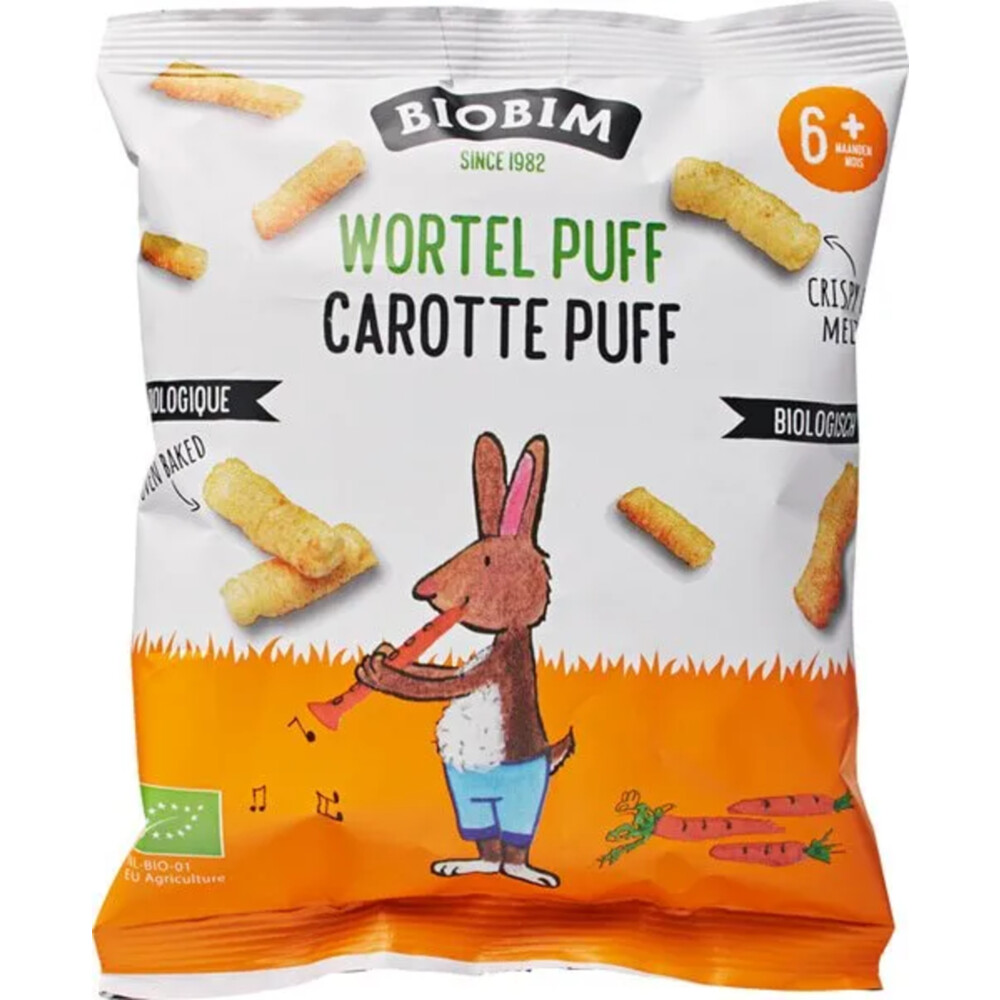 Biobim Maispuffs Wortel 6+ Bio 20 gr