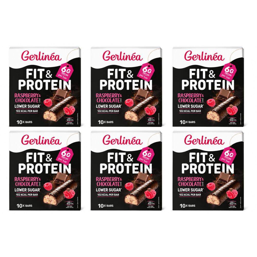 6x Gerlinea Repen Framboos & Chocolade 10x31 gr