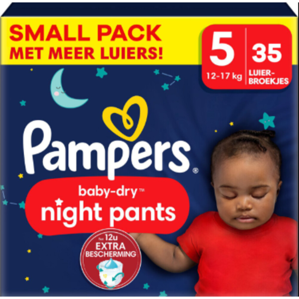 Pampers 2x  Baby Luierbroekjes Nacht Maat 5 (12-17 kg) 35 stuks