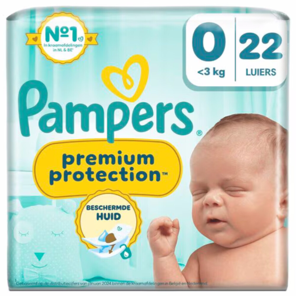 Pampers 8x  Premium Protection Luiers Maat 0 (
