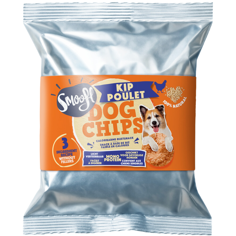 Smoofl Hondensnack Dog Chips Kip 50 gr