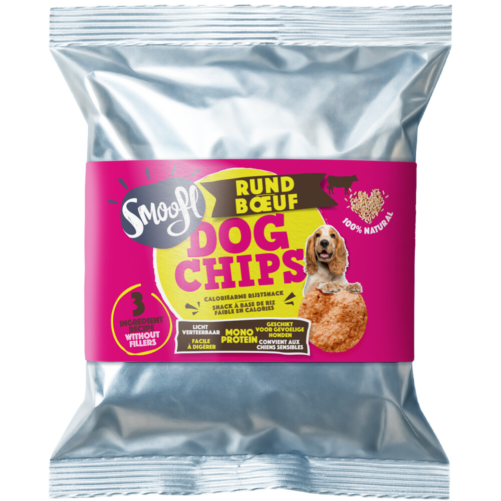 Smoofl Hondensnack Dog Chips Rund 50 gr