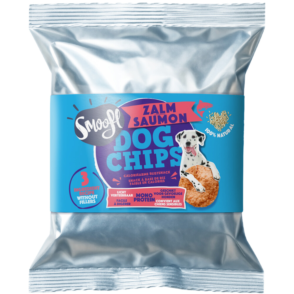 Smoofl Hondensnack Dog Chips Zalm 50 gr