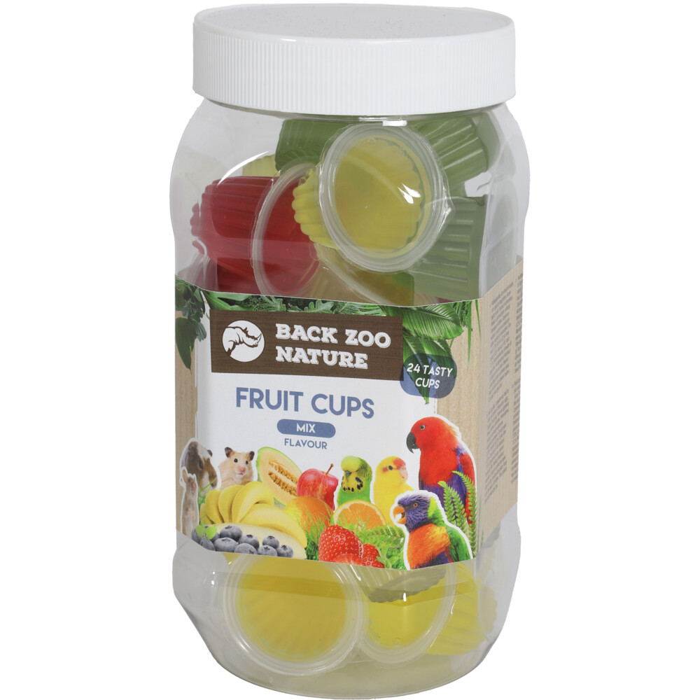 Back Zoo Nature Vogelsnack Fruitkuipje Mix Papegaai 24 stuks