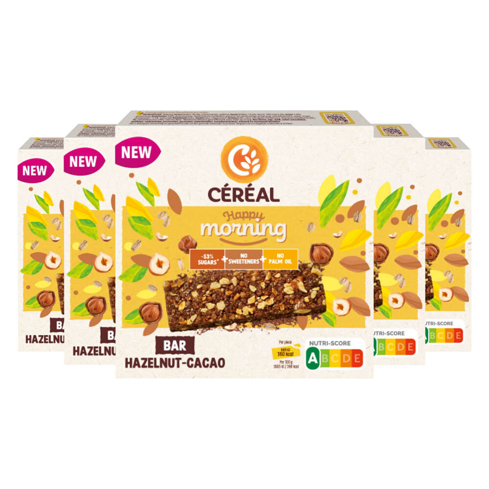 5x Céréal Happy Morning Hazelnut Cacao 120 gr