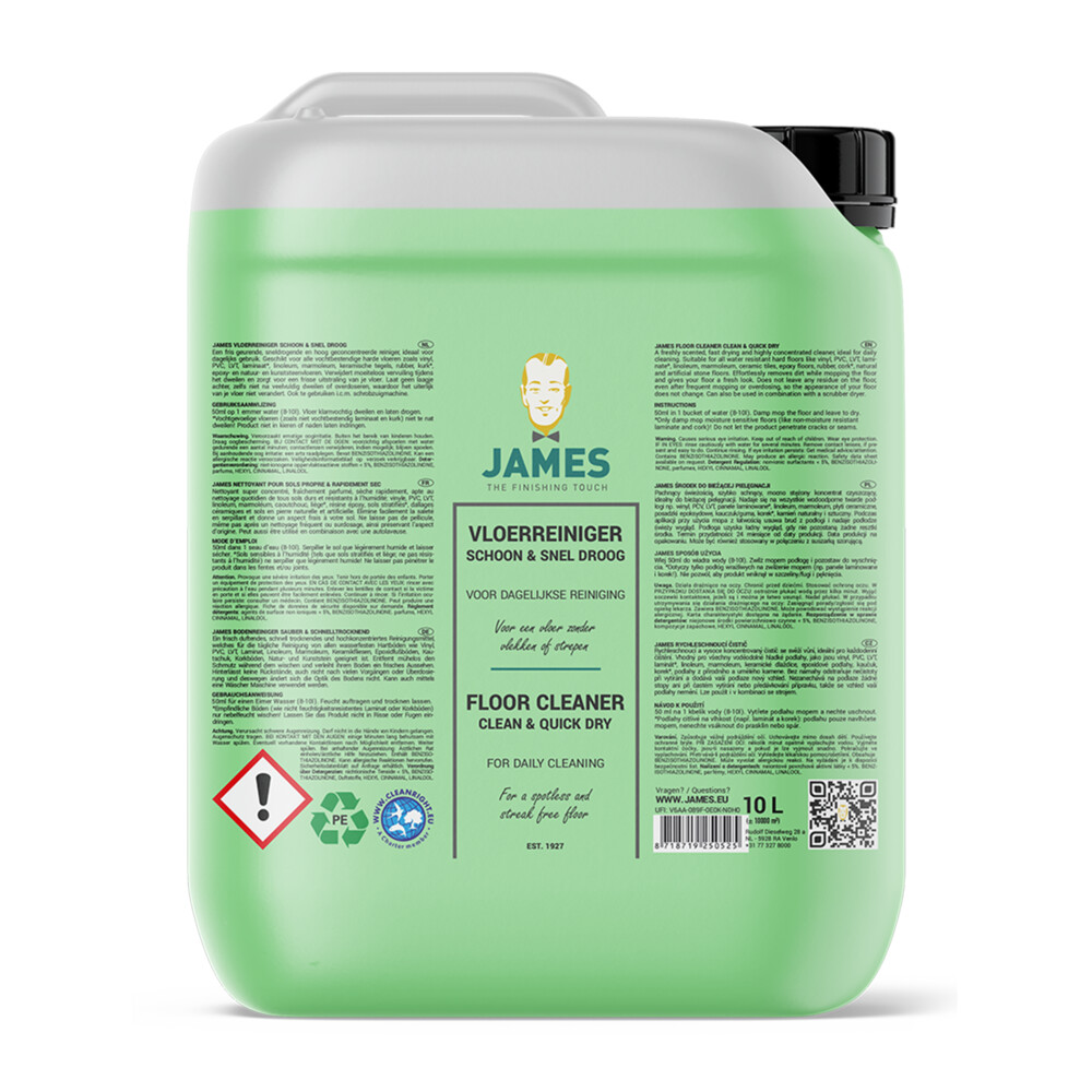 2e halve prijs2e halve prijs: James Vloerreiniger Schoon & Snel Droog 10 liter