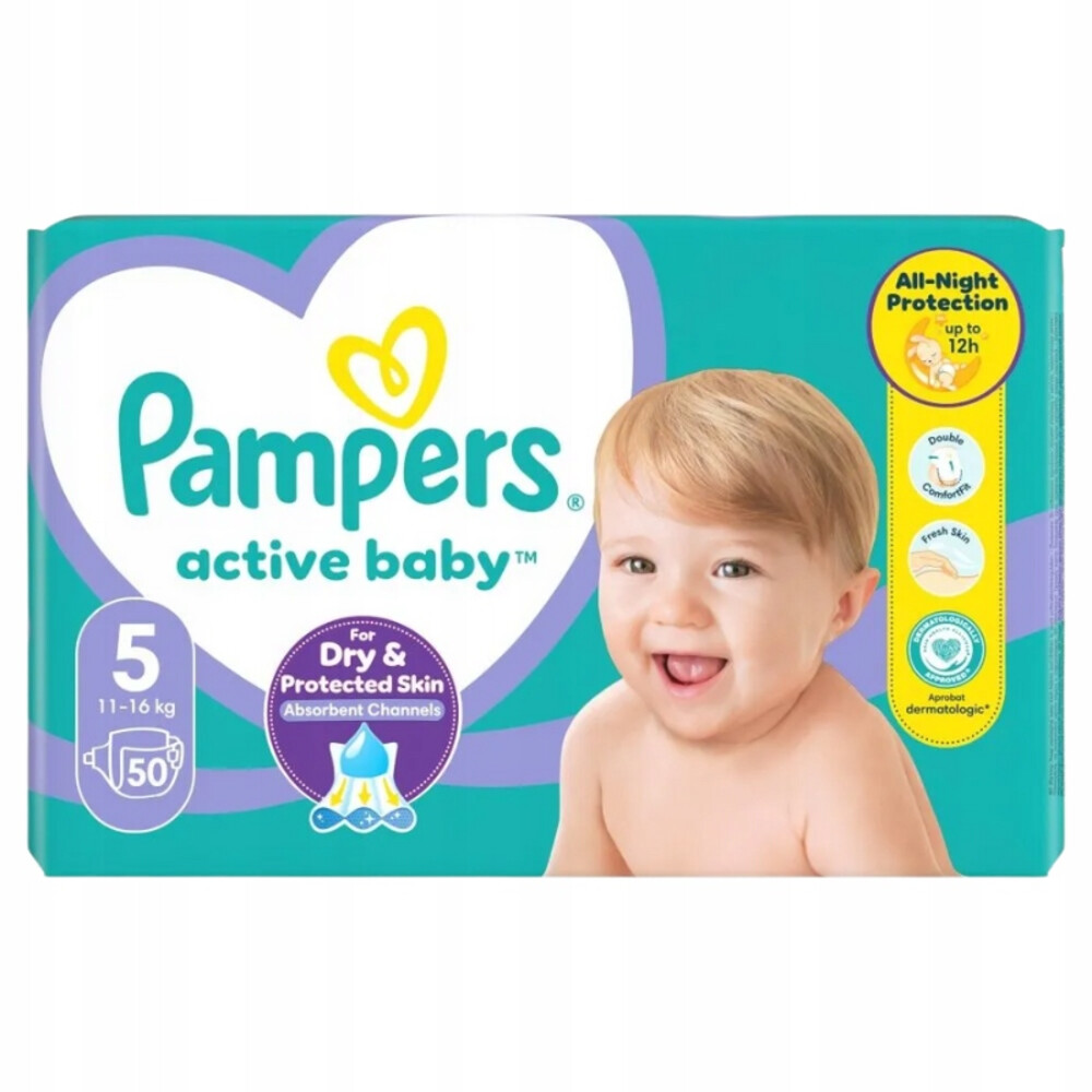 Pampers 2x  Active Baby Luiers Maat 5 (11-16 kg) 50 stuks