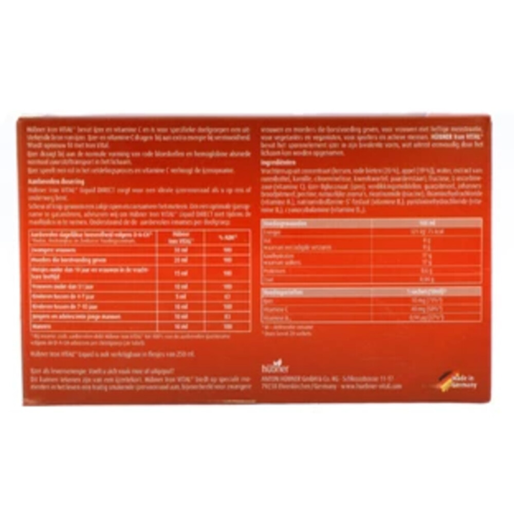 Hubner IJzer Iron Vital F Vloeibaar 20 sachets, foto 2