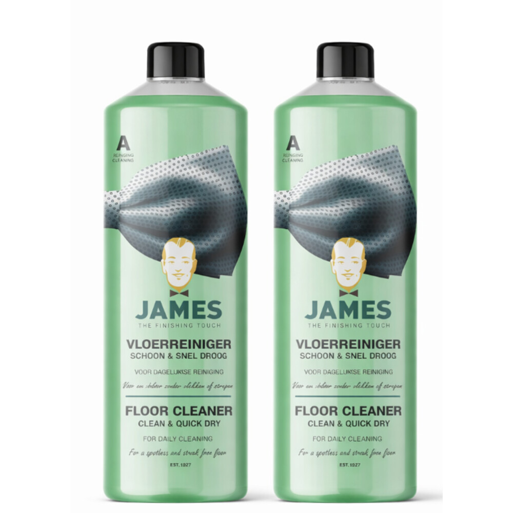 2x James Vloerreiniger Schoon&Snel Droog 1 Liter