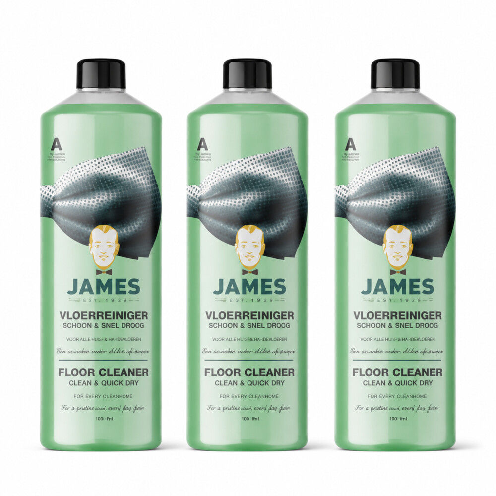 3x James Vloerreiniger Schoon & Snel Droog 1 liter