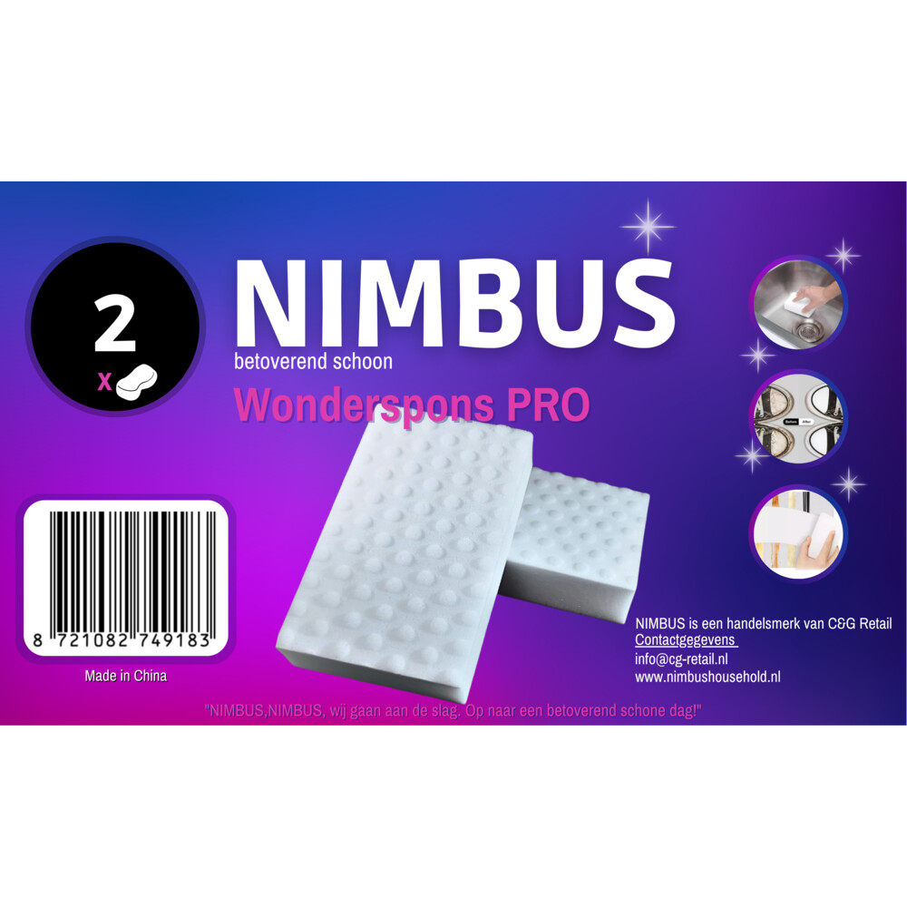 15x NIMBUS Wonderspons Pro Wit 2 stuks