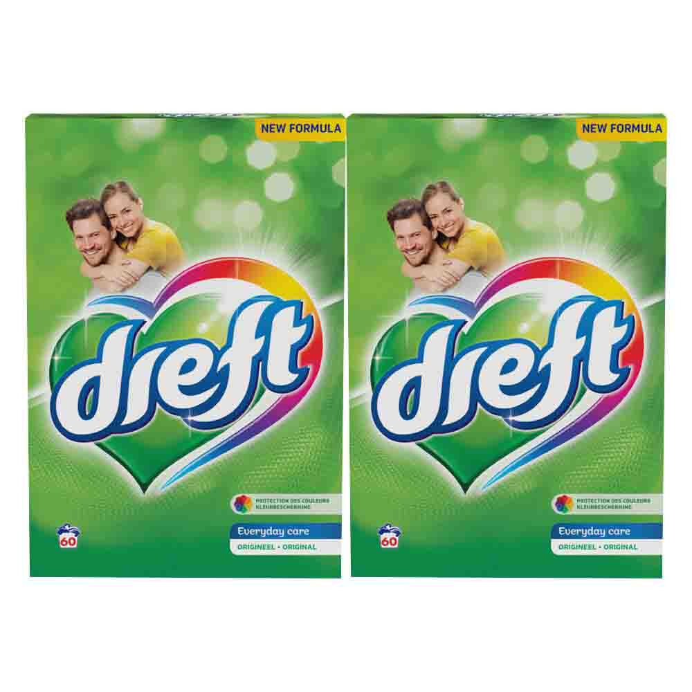 2x Dreft Poeder Wasmiddel Professional 60 Wasbeurten 3,9 kg