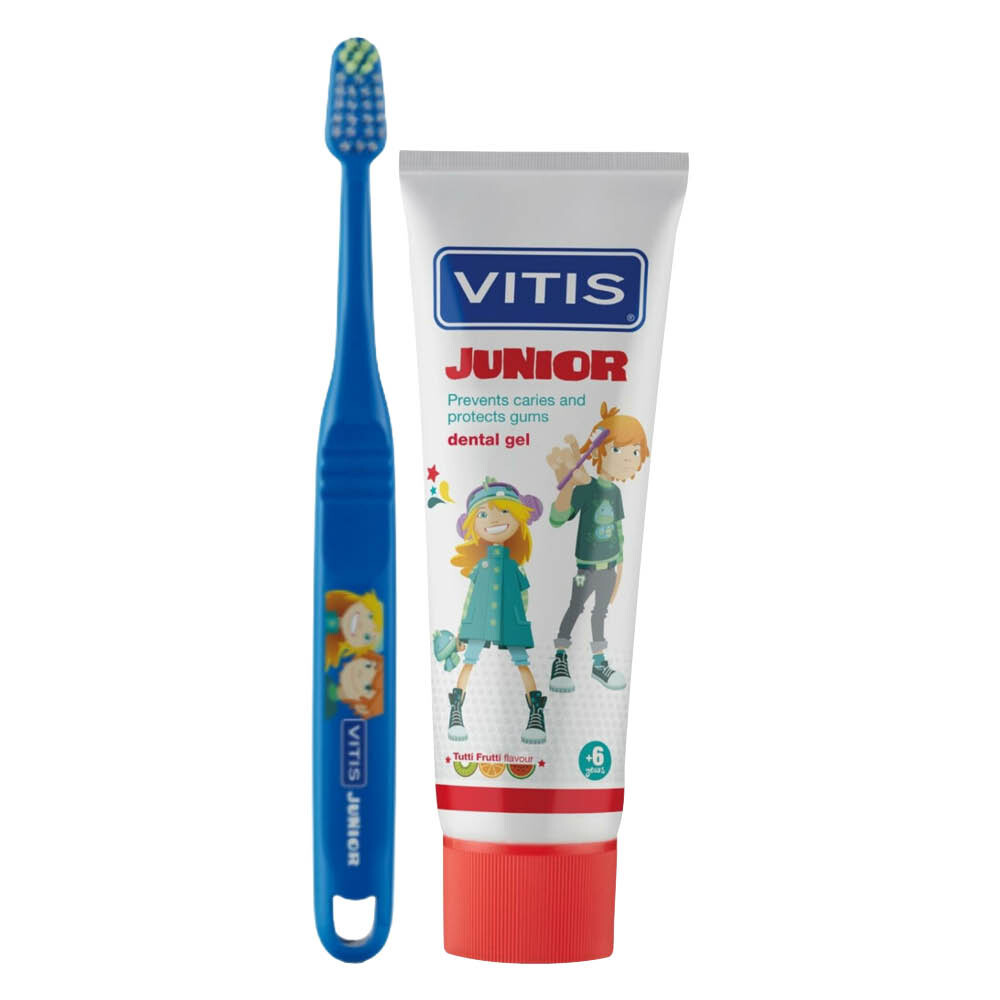 Vitis Junior Tandenborstel + Tandpasta Pakket