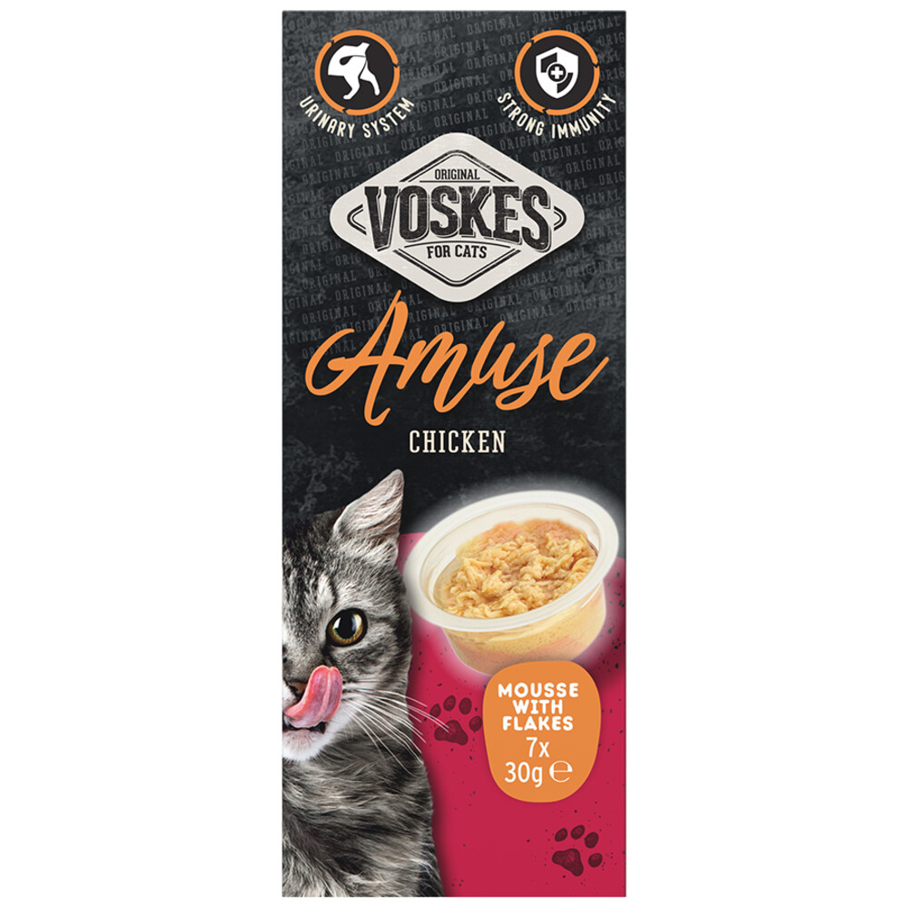 Voskes Kattensnack Mousse Kip 7x30 gr