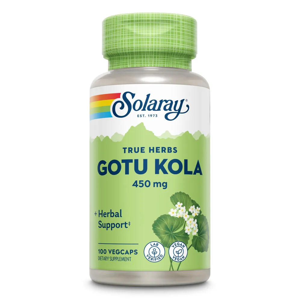 Gratis Verzending: 2x Solaray Gotu Kola (Centella Asiatica) 100 vegacapsules