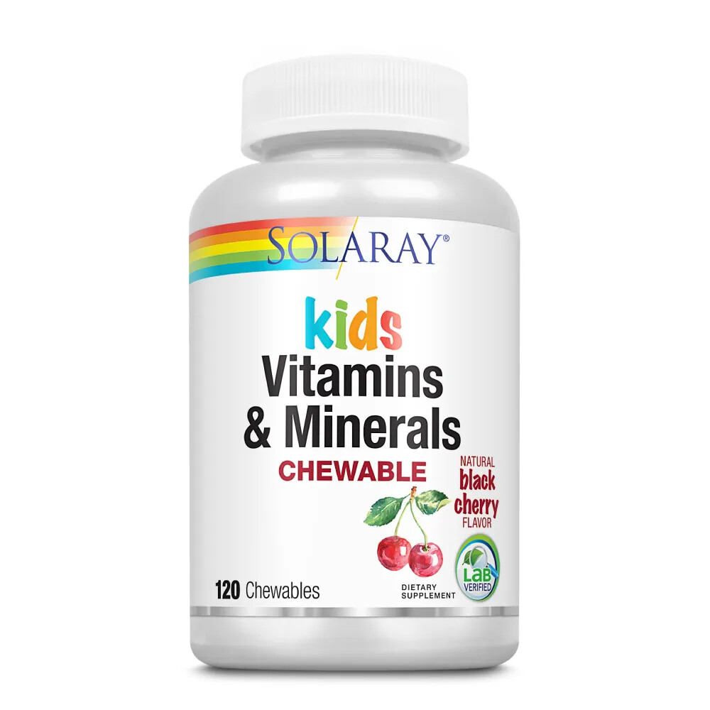 2x Solaray Kids Multivitamine 120 kauwtabletten