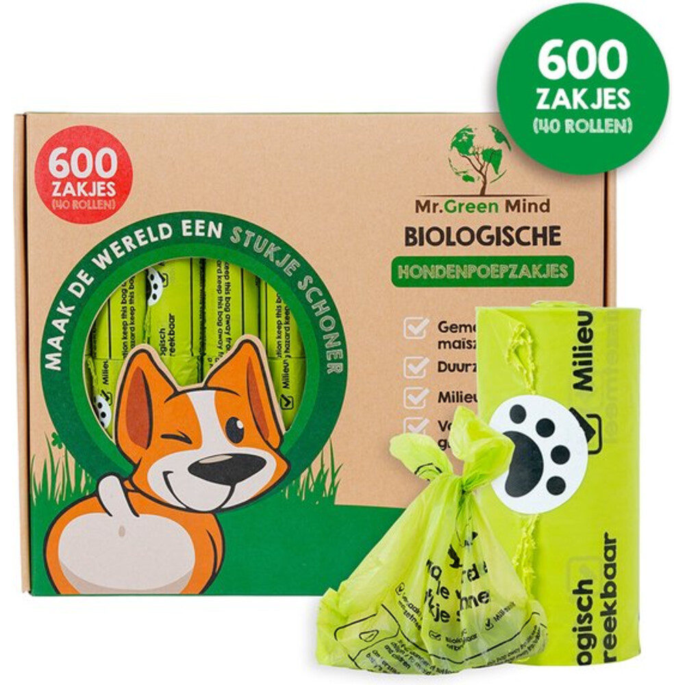 Mr. Green Mind Bio Poepzakje 600 zakken