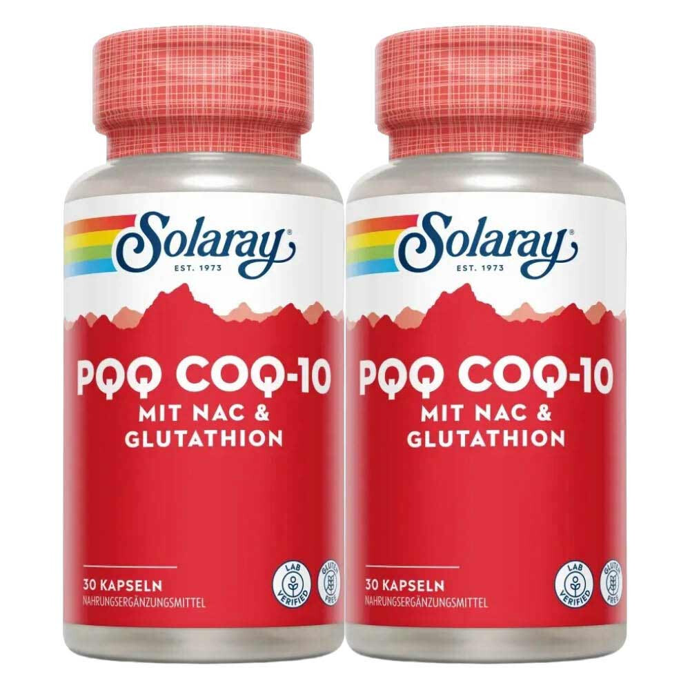 2x Solaray PQQ, CoQ10 met NAC&Glutathion 30 capsules