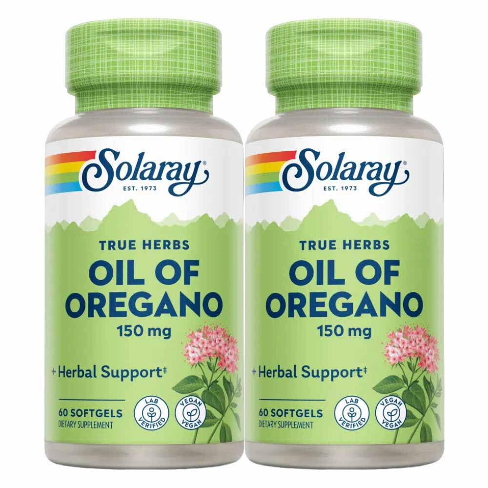 2x Solaray Oregano Olie 60 capsules
