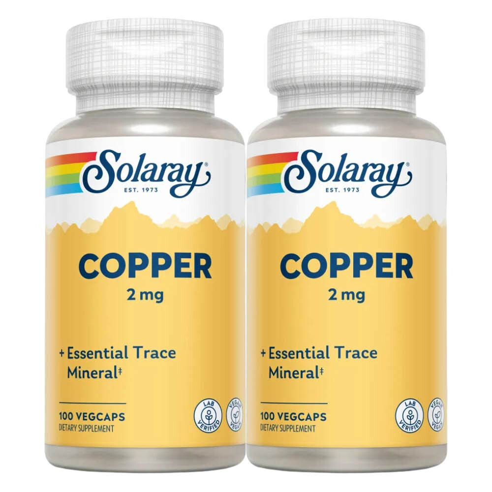 2x Solaray Koper 2mg 100 capsules
