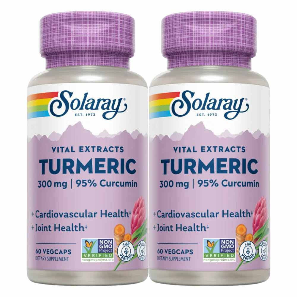2x Solaray Kurkuma Wortelextract 60 capsules