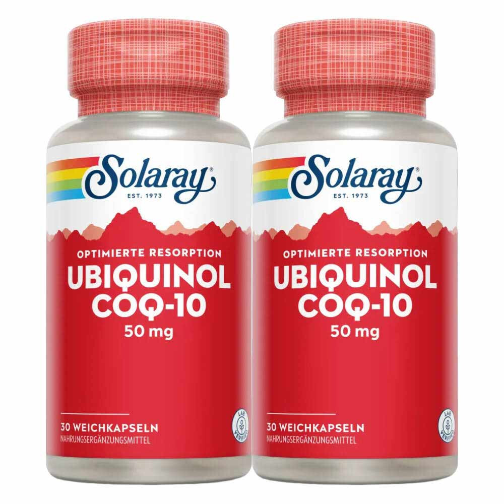 2x Solaray Ubiquinol CoQ10 50 mg 30 capsules