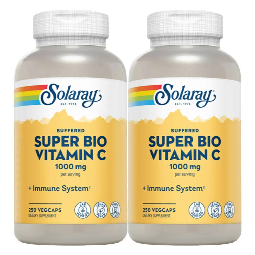 2x Solaray Super Bio C Gebufferd TSTR 250 vegacapsules