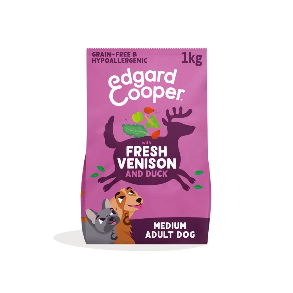 Edgard&Cooper Hondenvoer Droog Hert&Eend Medium 1 kg