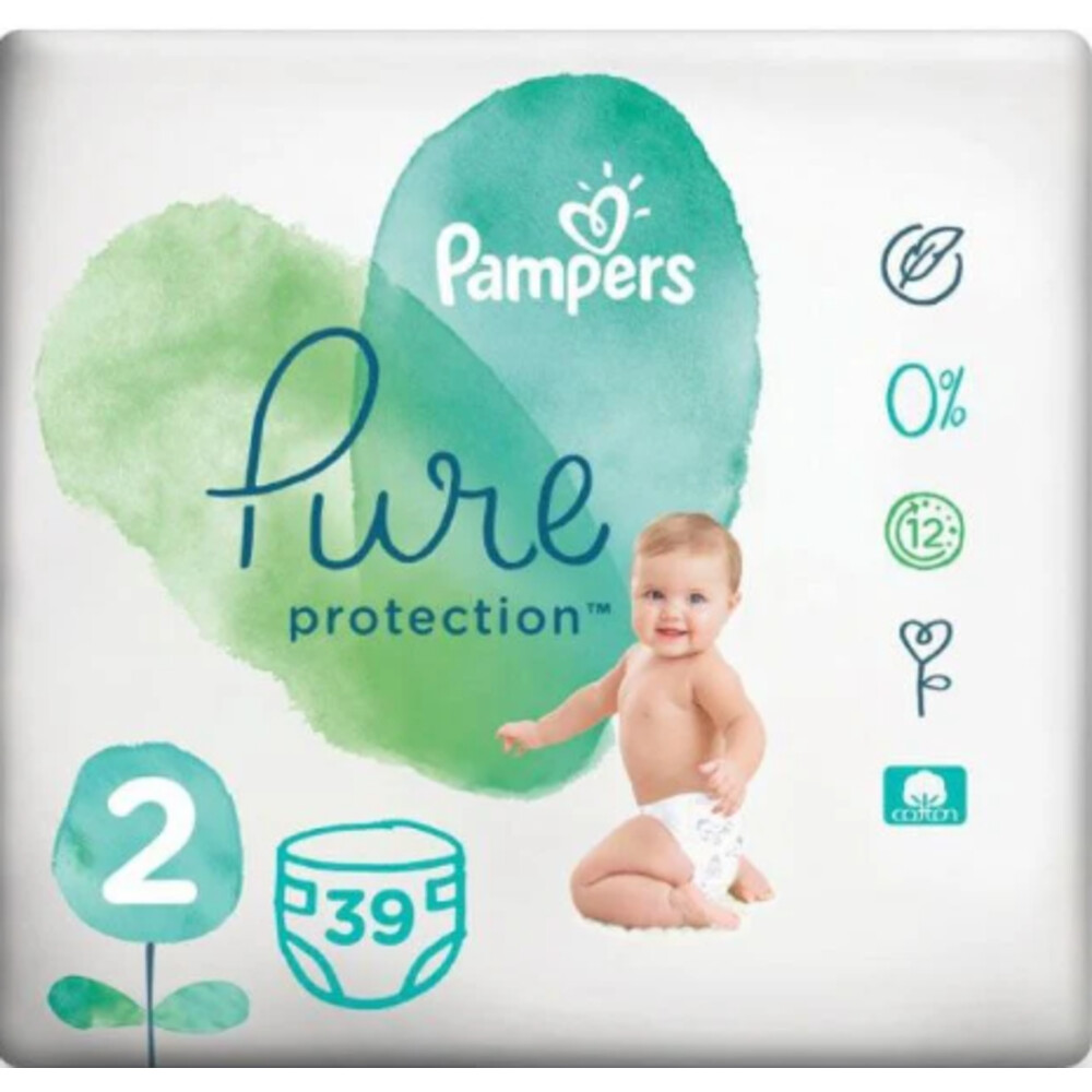 3x Pampers Pure Protection Luierbroekjes Maat 2 (4-8kg) 39 stuks