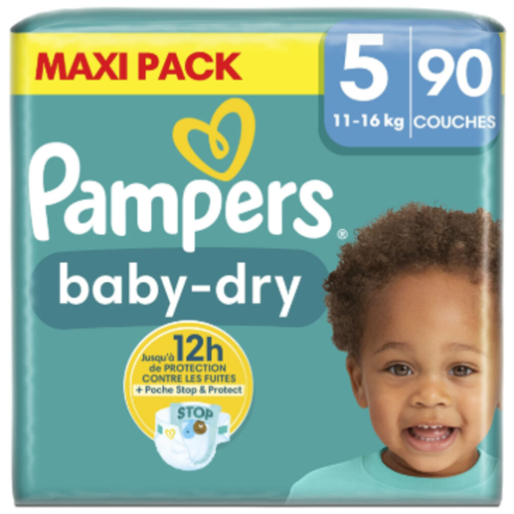 Pampers Baby Dry Luiers Maat 5 (11-16kg) 90 stuks