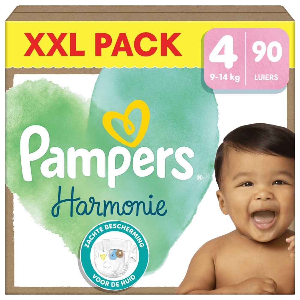 Pampers Harmonie Luiers Maat 4 (9-14kg) 90 stuks
