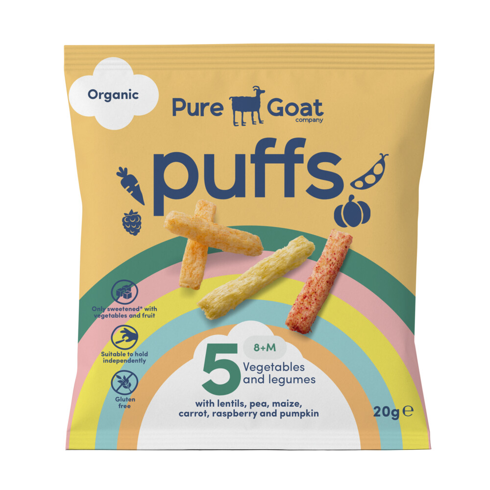 8x Pure Goat Bio Puffs 8+ mnd 20 gr