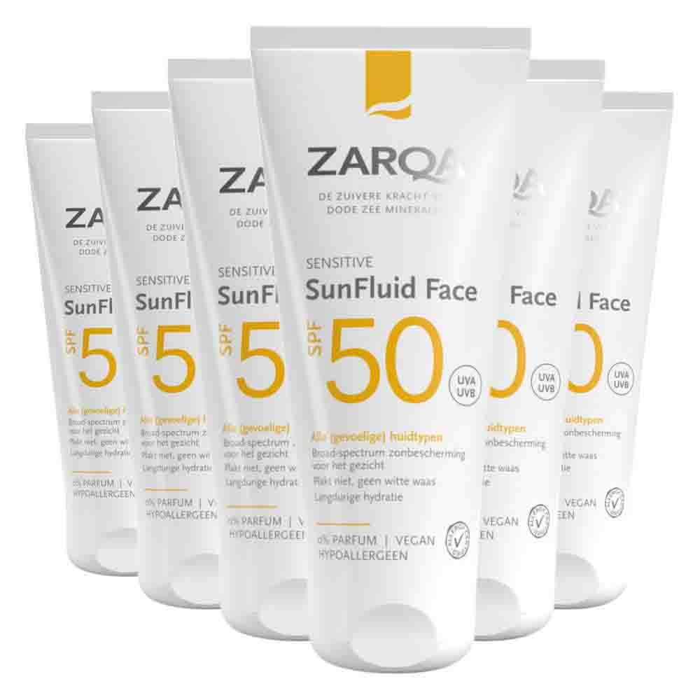 6x Zarqa Sun SunFluid Face SPF 50 50 ml