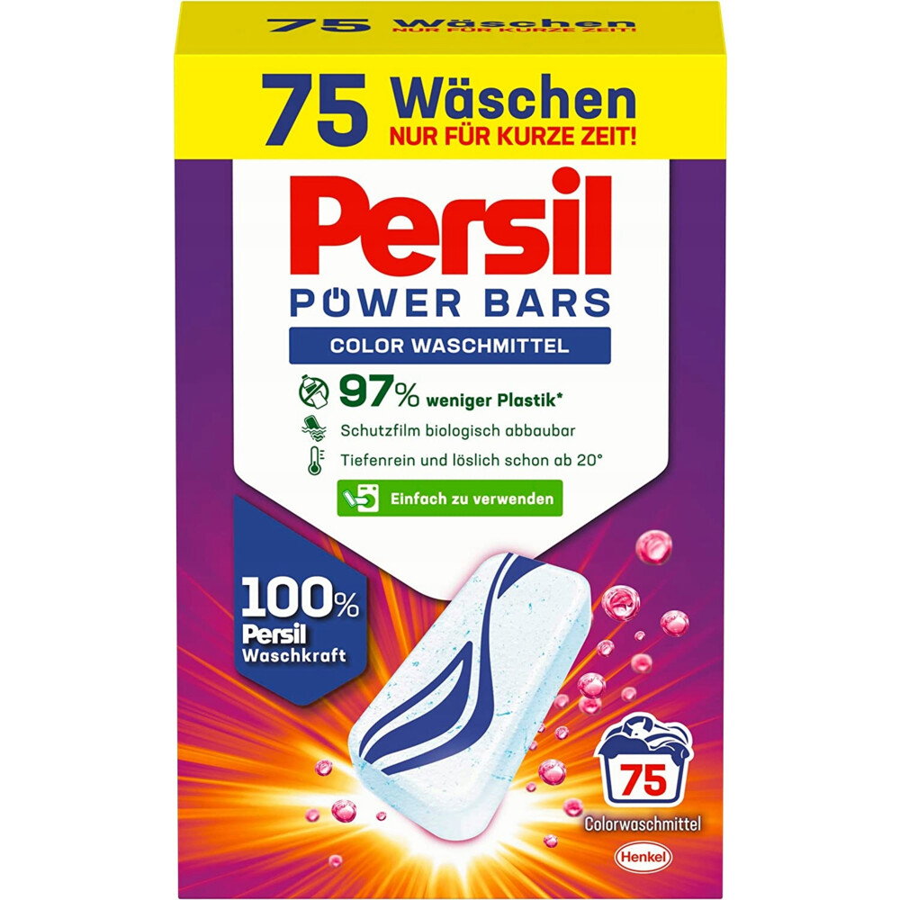 3x Persil Power Bars Color 75 stuks