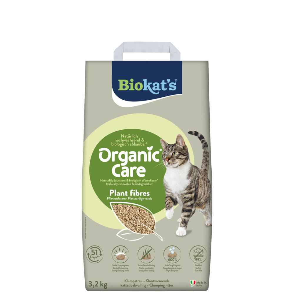 Biokat's Kattenbakvulling Organic Care Plant Fibres 8 liter