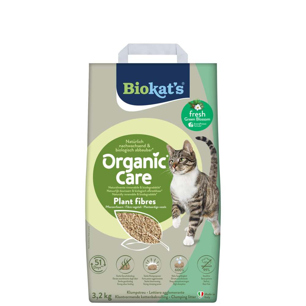 Biokat's Kattenbakvulling Organic Care Plant Fibres Fresh 8 liter