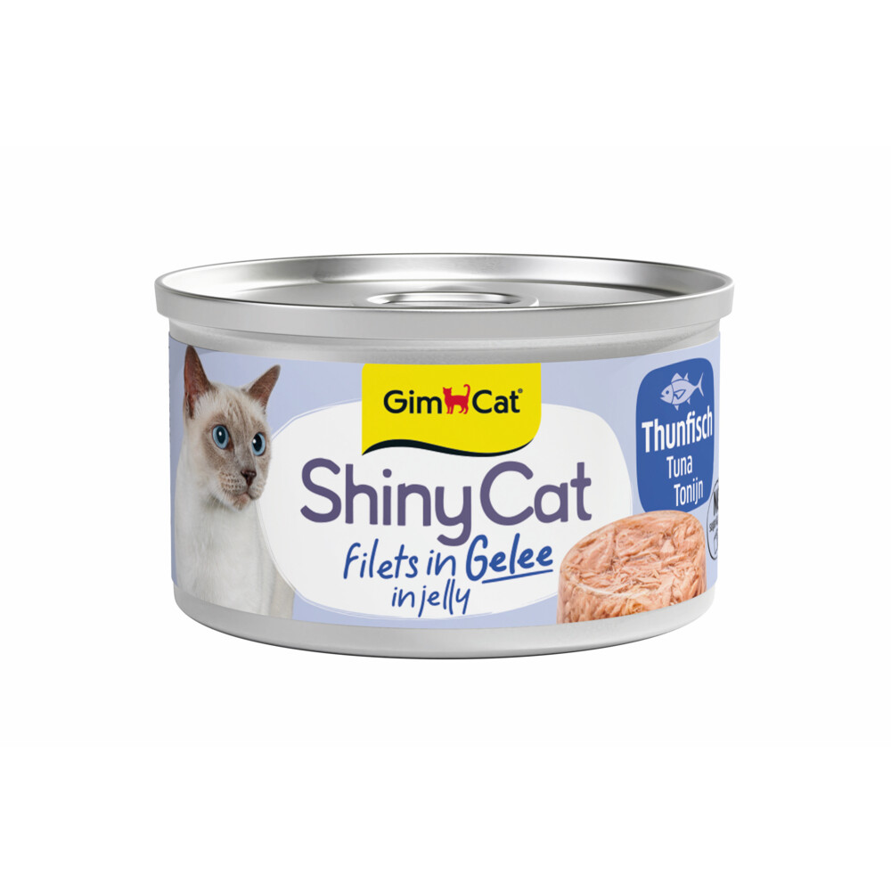 GimCat Kattenvoer Nat ShinyCat Filets in Jelly Tonijn 70 gr