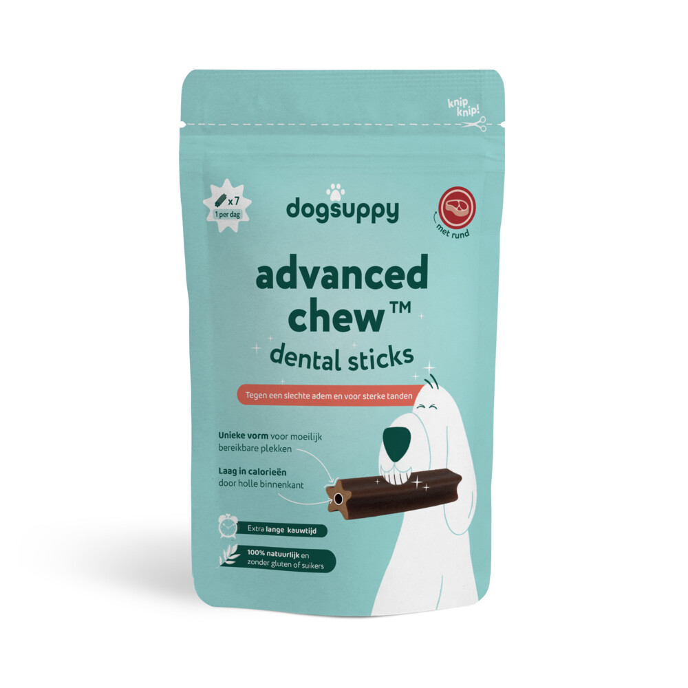 DogSuppy Hondensnack Advanced Chew Dental Sticks Rund 160 gr