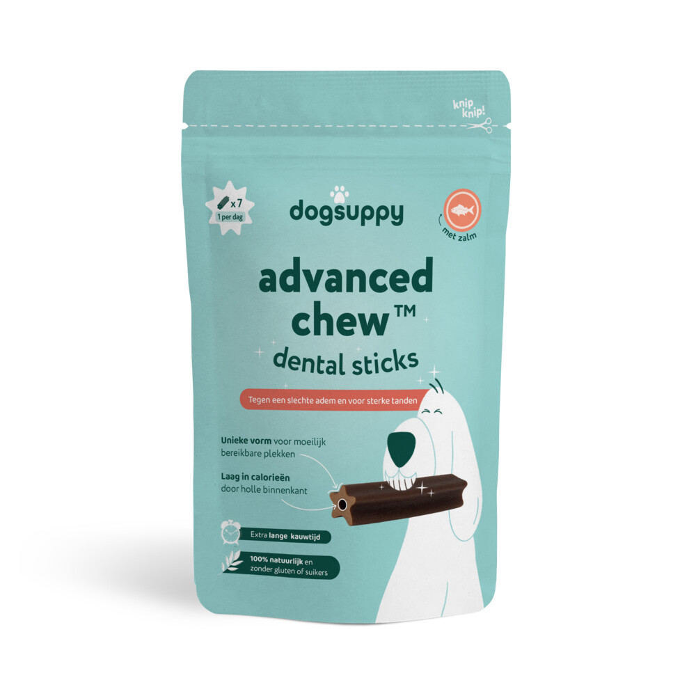 DogSuppy Hondensnack Advanced Chew Dental Sticks Zalm 160 gr
