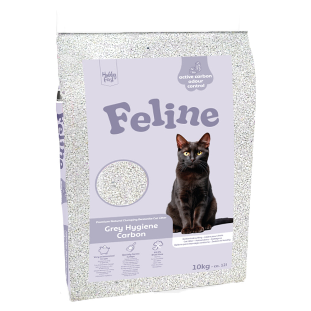 HobbyFirst Feline Kattenbakvulling Feline Grey Hygiene Carbon 12 liter
