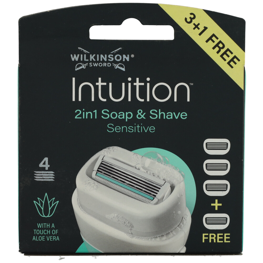 1+1 gratis: Wilkinson Intuition 2in1 Soap and Shave Navulmesjes 4 stuks, foto 6