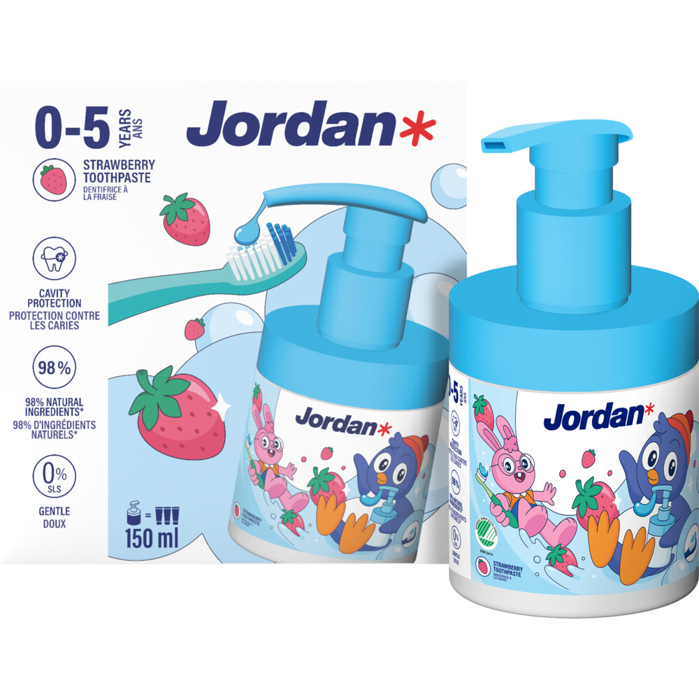 Jordan Tandpasta Pomp Kids 0-5 jaar 150 ml