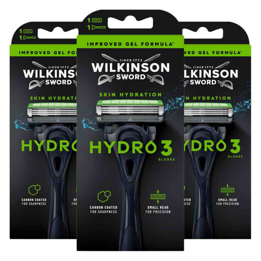 3x Wilkinson Hydro 3 Scheersysteem 1 stuk
