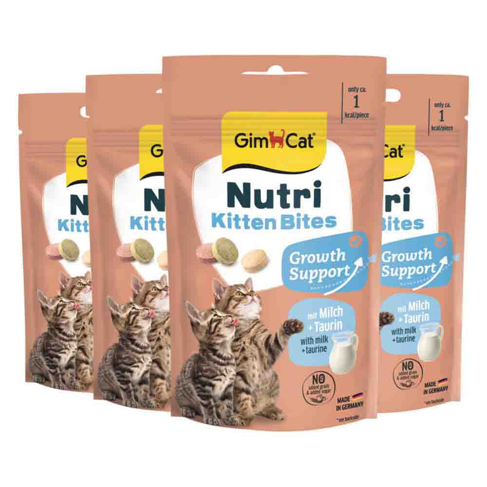 4x GimCat Kattensnack Nutri Kitten Bites 40 gr
