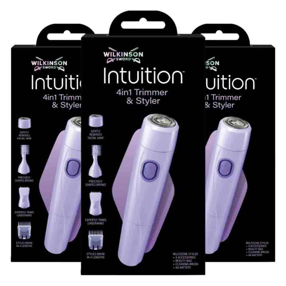 3x Wilkinson Intuition 4-in-1 Trimmer and Styler Multi-Zone Styler + 4 Opzetstukken