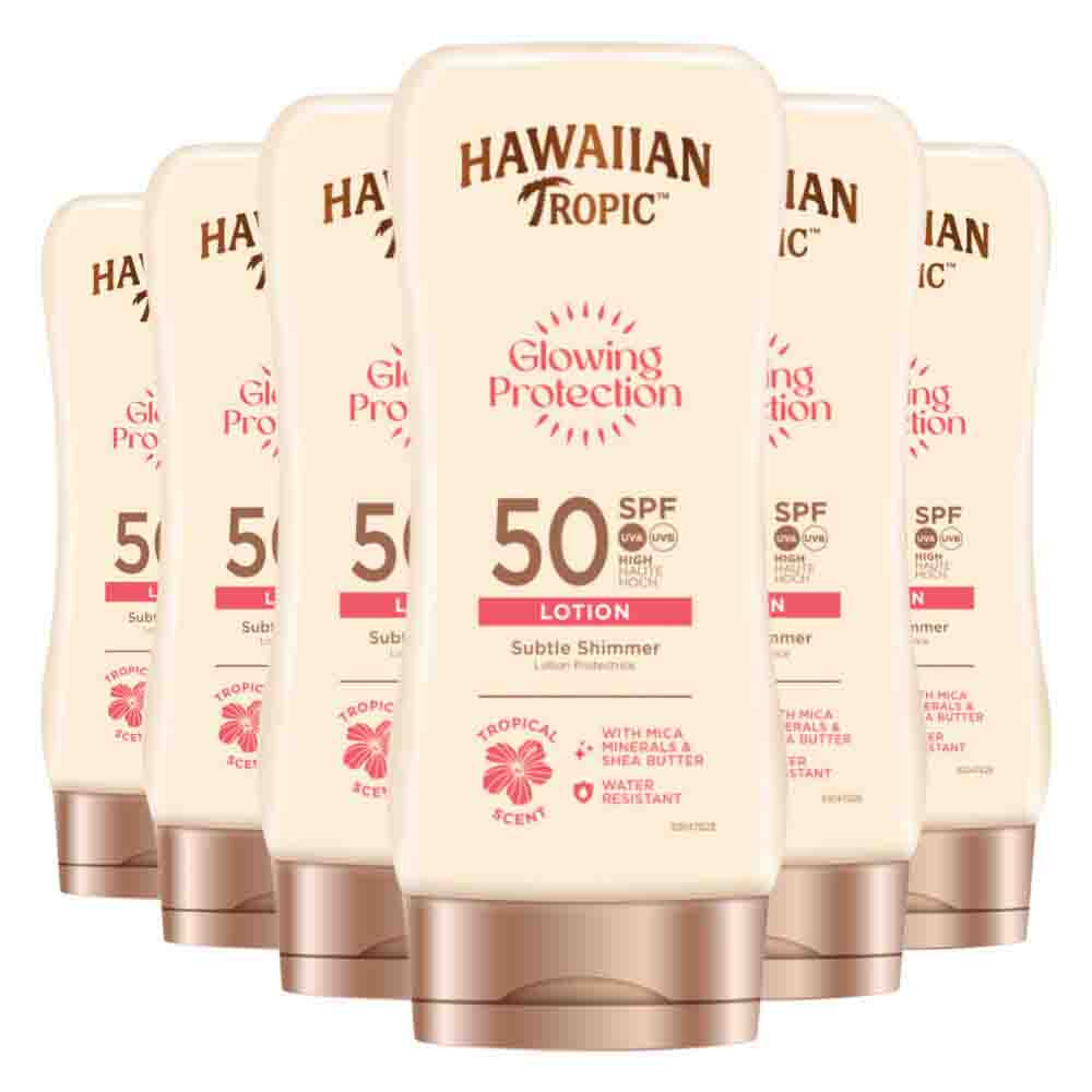 6x Hawaiian Tropic Glowing Protection Lotion SPF 50 170 ml