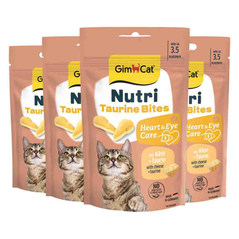4x GimCat Kattensnack Nutri Taurine Bites 40 gr