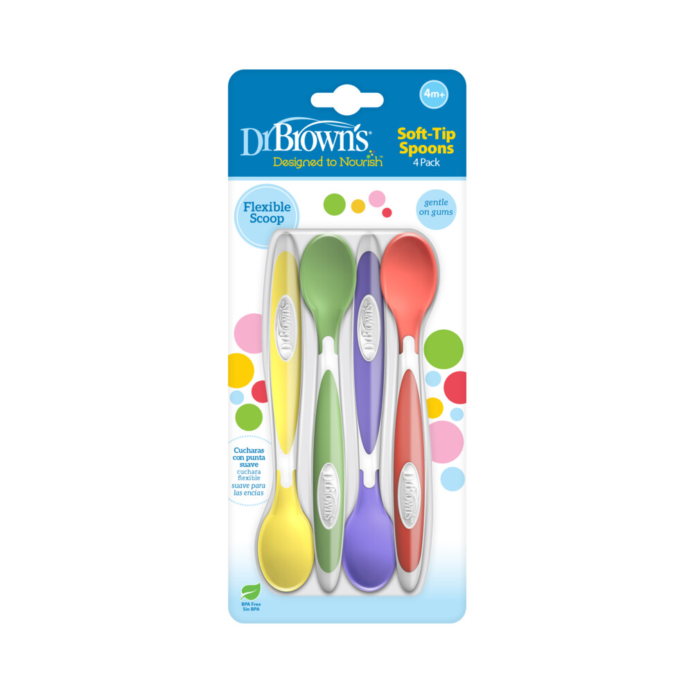 Dr. Browns Soft Tip Lepels 4+ mnd 4 stuks