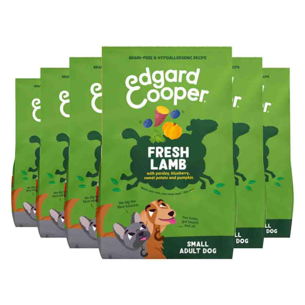 6x Edgard&Cooper Hondenvoer Droog Adult Small Lam 700 gr